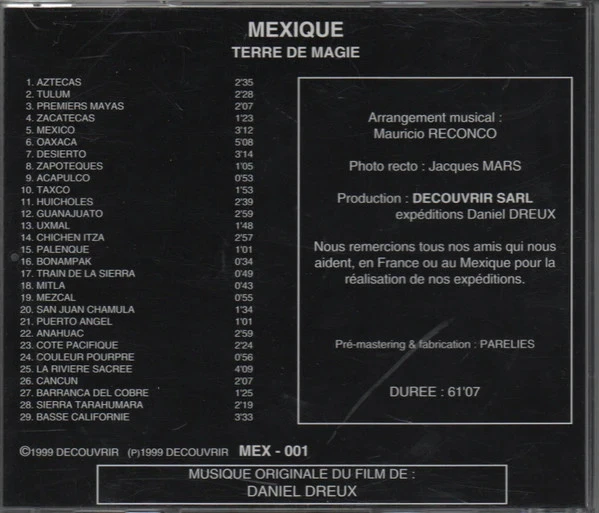 CD Daniel Dreux "Mexique Terre De Magie - Musique Originale du Film" – photo 2
